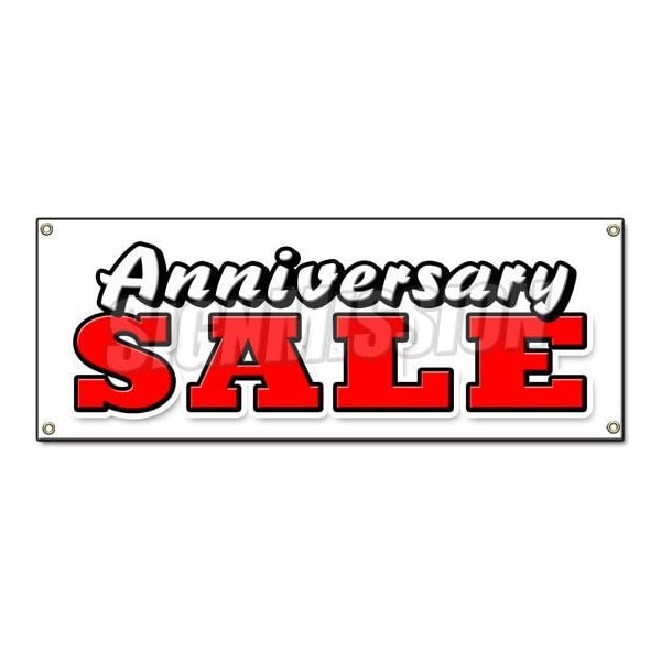 Signmission ANNIVERSARY SALE BANNER SIGN celebration huge store wide big save discount B-Anniversary Sale - main